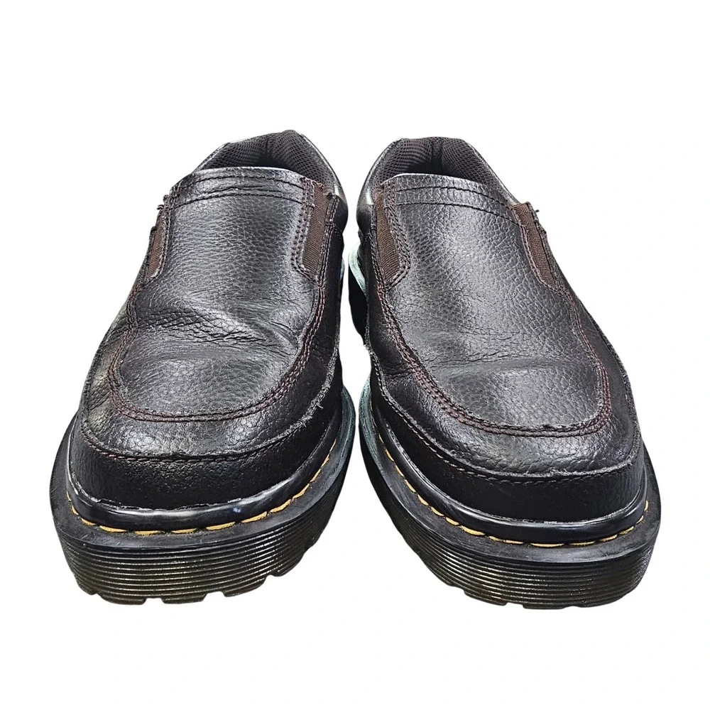 Dr. Martens Utah Brown Leather Slip On Loafers Men's 9 AirWair Lug‎ Sole Shoes